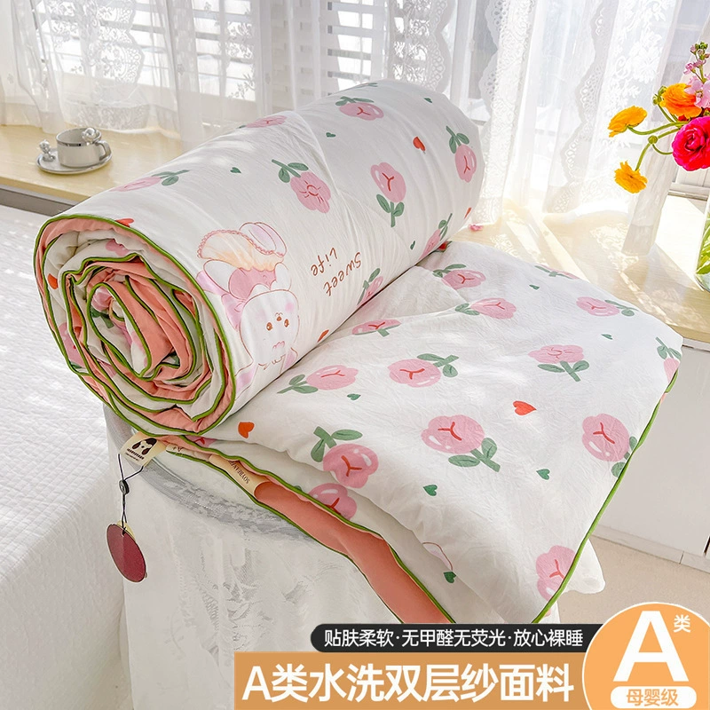 Одеяло из соевого волокна класса А для матери и ребенка, двухслойное одеяло из соевой пряжи, летнее охлаждающее одеяло, одеяло с кондиционером, моющийся сердцевиной одеяла