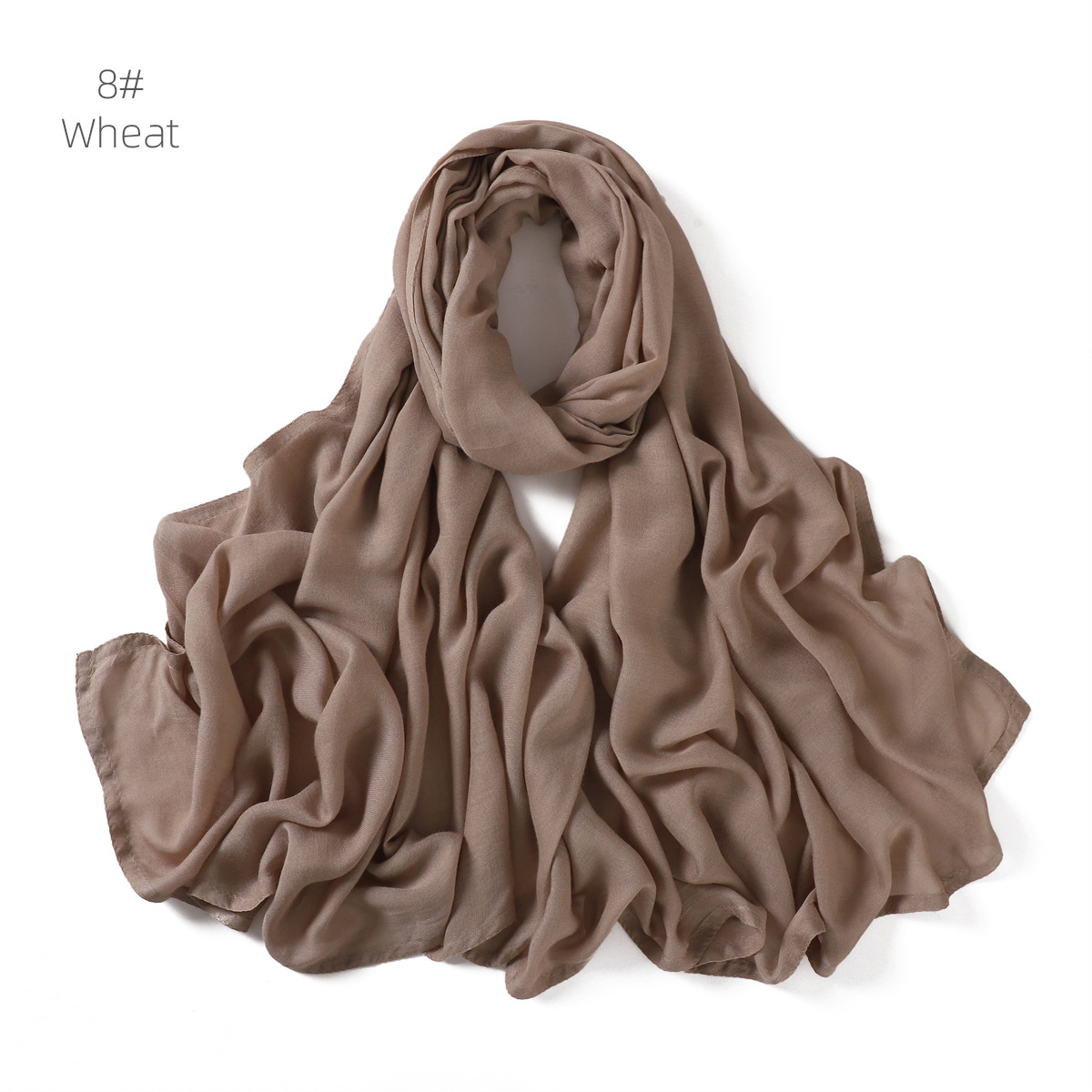 Soft Viscose Cotton Solid Color Scarf Fashion Wide Edge Thin Hijabs High Quality Headscarf Long Shawls for Muslim Woman