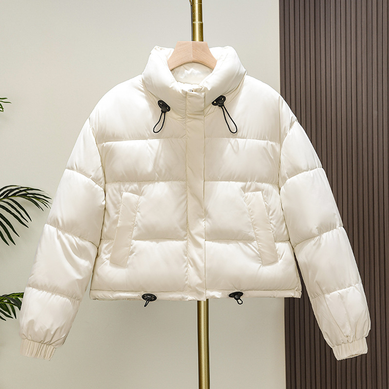 European and American style winter new casual women's clothing candy colored short, thick jacket, high waisted long_voghion.com