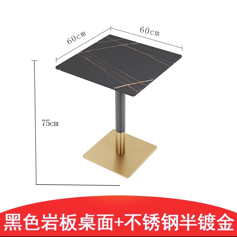 Mesa y silla de té de leche simple Oficina de ventas Recepción Hotel Marble Negociación Mesa redonda Comida rápida Café Mesa de mesa de mesa de roca