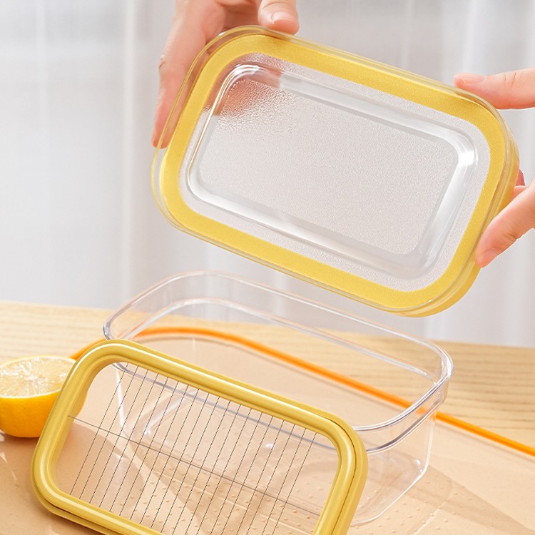 Nuevo producto Artistwooll caja de almacenamiento de corte de mantequilla sellado 500g con cubierta caja de subempaquetado a prueba de polvo queso rebanado