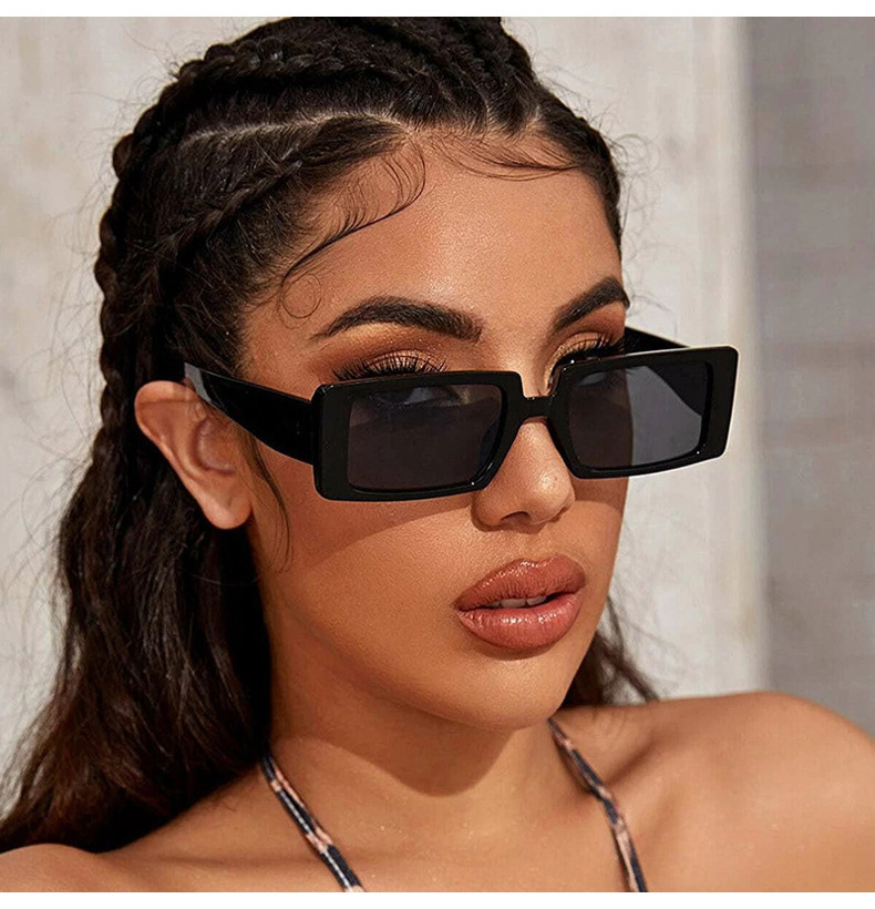 29g Weight Full Frame Glasses Structure Sunglasses Classification Ac, UV400 Protection Lens Material Square Glasses Style Outdoor Occasion Solid Color Pattern Women'S Gender Fashion Style Grey, Green Color Fashion Solid Color Ac UV400 Protection Square Full Frame Women's Sunglasses