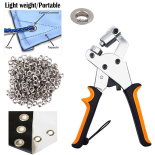 Cross-border Hot Selling Grommets plier Manual 10mm Pneumatic Eye Buckle Pliers Jet Painting Cloth Leather Eye Pliers suit