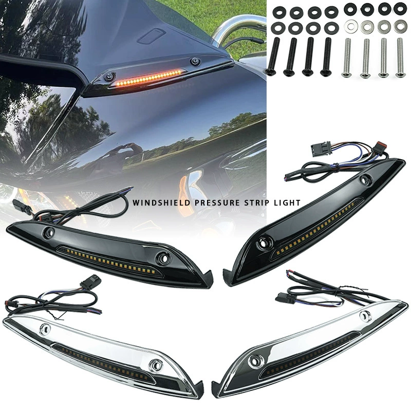 Подходит для модифицированного переднего фонаря мотоцикла Harley Road King ST, световой полосы на лобовом стекле, дневных ходовых огней рулевого управления.