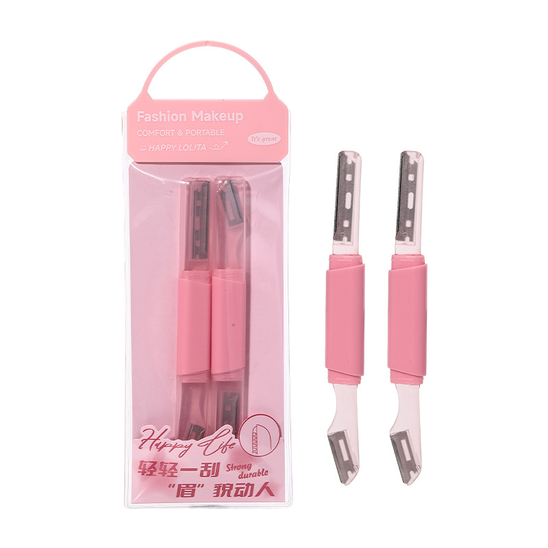 Perfilador de Cejas de Doble Cabezal LLT06 de Acero Inoxidable y ABS con Red de Protección