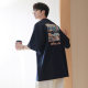 Factory direct supply 220g heavy cartoon printed short sleeve T-shirt men's 2025 summer American cotton half sleeve top