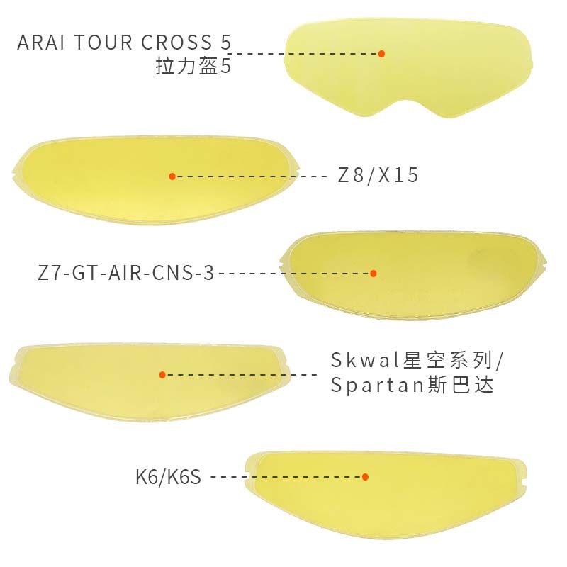 Helmet Lens Clip-On Anti-Fog Sticker Ttrevo Sr10 Hj42 I3 I71 808 910 Mt28B R1