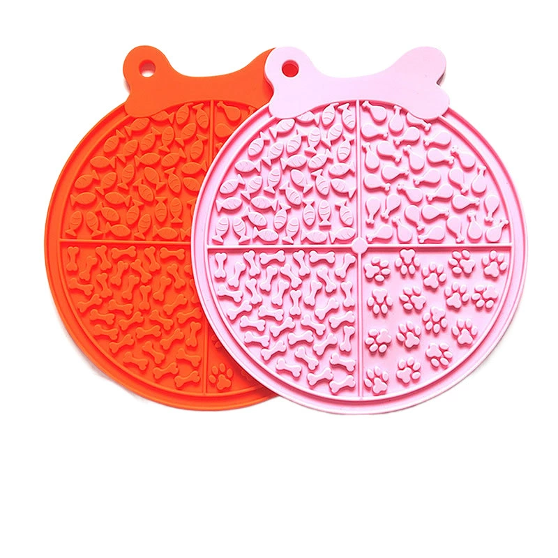 Новая силиконовая подушечка для кормления собак Amazon, медленная кормушка для питомцев, антиудушающая тарелка для медленного кормления, подушечка для лизания