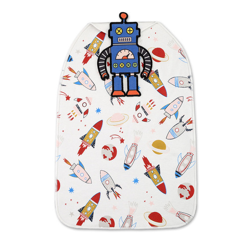New ins Korean pure cotton children's sweat towel baby sweat absorbent towel kindergarten baby enlarged cartoon pad sling