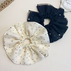 髪輪網糸釘頭縄大腸韓系髪縄頭花優雅女重工真珠波点二重結束双つづり