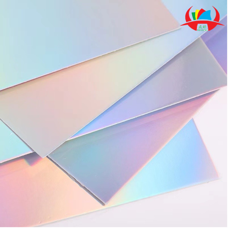 Papel nacarado A5 color cartón papel brillo papel polvo de oro papel láser papel Super flash en polvo papel oro y plata tarjeta papel brillo