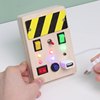 Electronic switch key, cognitive children's wooden teaching aids Montessori, toy, physical protection, early education, color perception