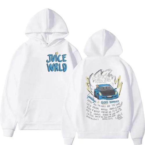 2024 Cross-Border Amazon New Product JuiceWrld Rap Unisex Loose Hooded Sweatshirt with Print