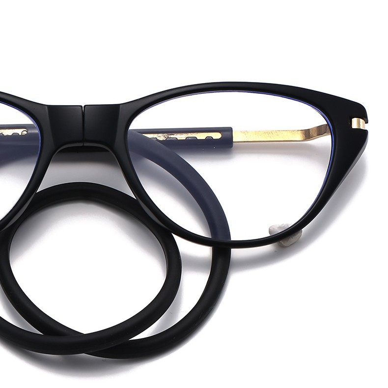 Ventas en caliente transfronterizas magnéticas portátiles colgantes de cuello magnético gafas de lector monoluz anti-luz azul gafas de lector plegables