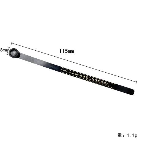 Ring measuring strip with magnifying glass, finger size measuring tape, belt measuring ring Mido