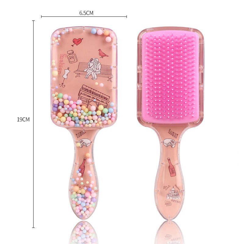 Pein de dibujos animados transfronterizos personalizados cuadrados portátiles impresión transparente arco iris masaje fluido bolsa de aire estudiante