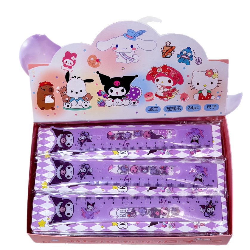 Nuevos productos interesantes reglas de música rock cool Mia acrílico reglas rectas creativas de reducción de presión de papelería para estudiantes de aprendizaje