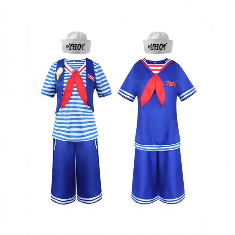 In-Stock Halloween Stranger Things Cosplay Costume Navy Outfit for Men and Women Performance Costume In-Stock Halloween Stranger Things Cosplay Costume Navy Outfit for Men and Women Performance Costume