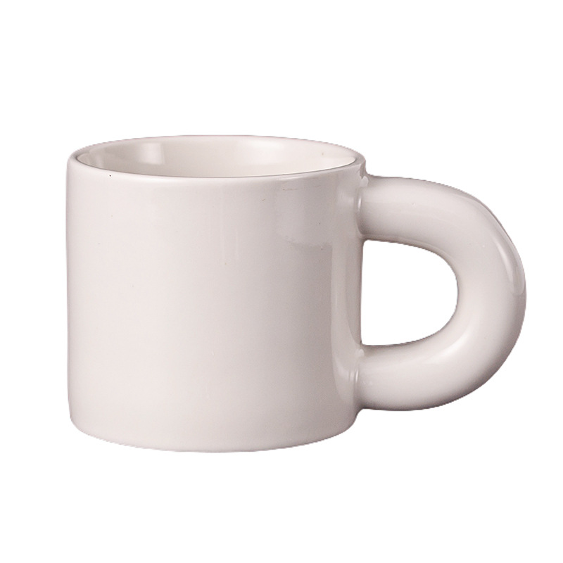 Transfronterizo de Amazon taza blanca taza de alto aspecto creativo Oficina taza de café pareja taza de agua Taza de cerámica