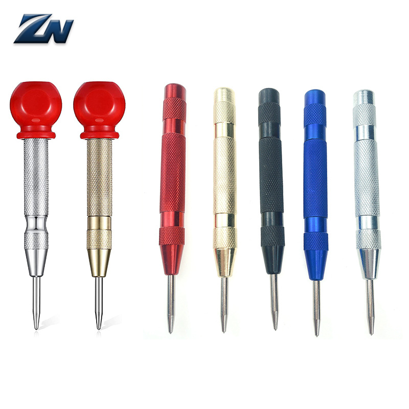 半自動中心沖 定位器手動定位沖子 破窗安全錘中心沖 紅帽沖子