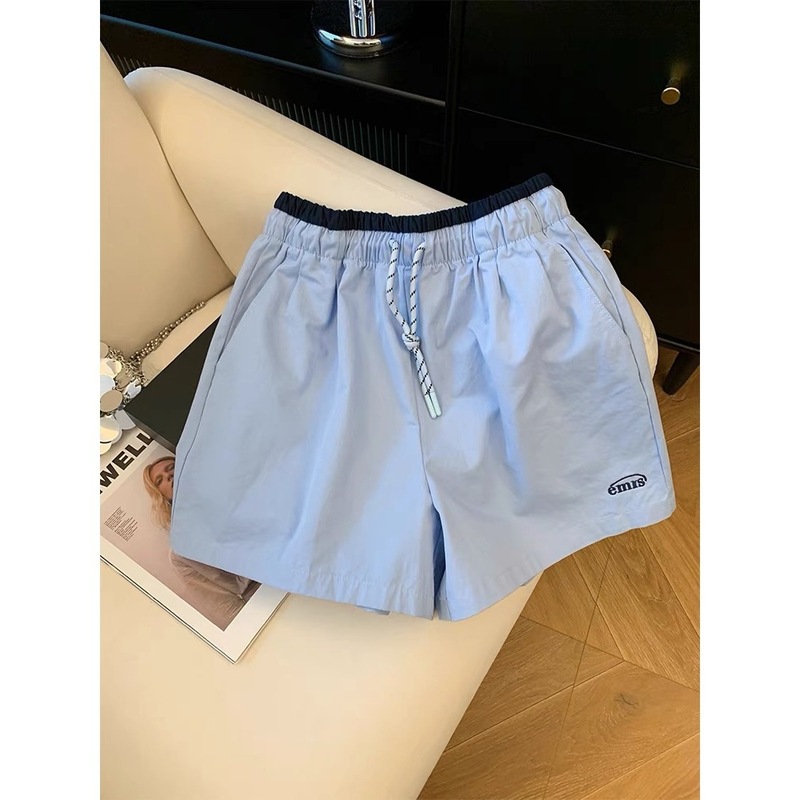 Summer New Style Relaxed Shorts for Female Students, Petite Drawstring Loose Lazy Style Casual Versatile Sports Pants