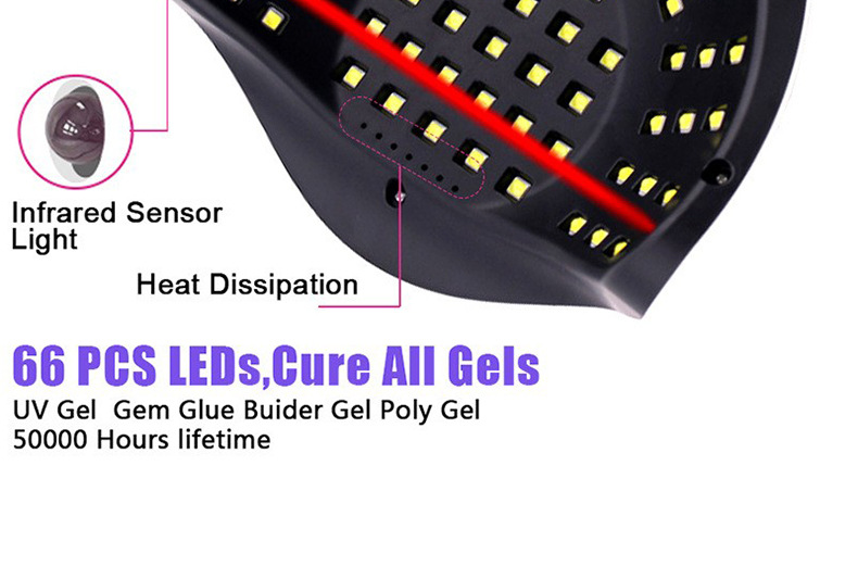 X10MAX Nail Lamp LED Gel Curing Machine UV Light Dryer for Nail Art Salon Supply