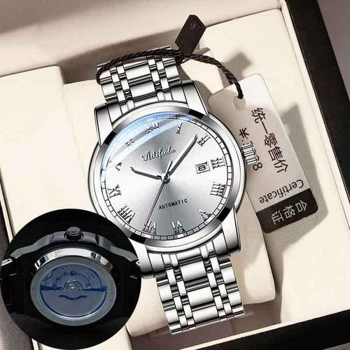 Men's Aili Feida Quartz Watch with Hollow Visual Live Streaming Waterproof Business Calendar Dropshipping