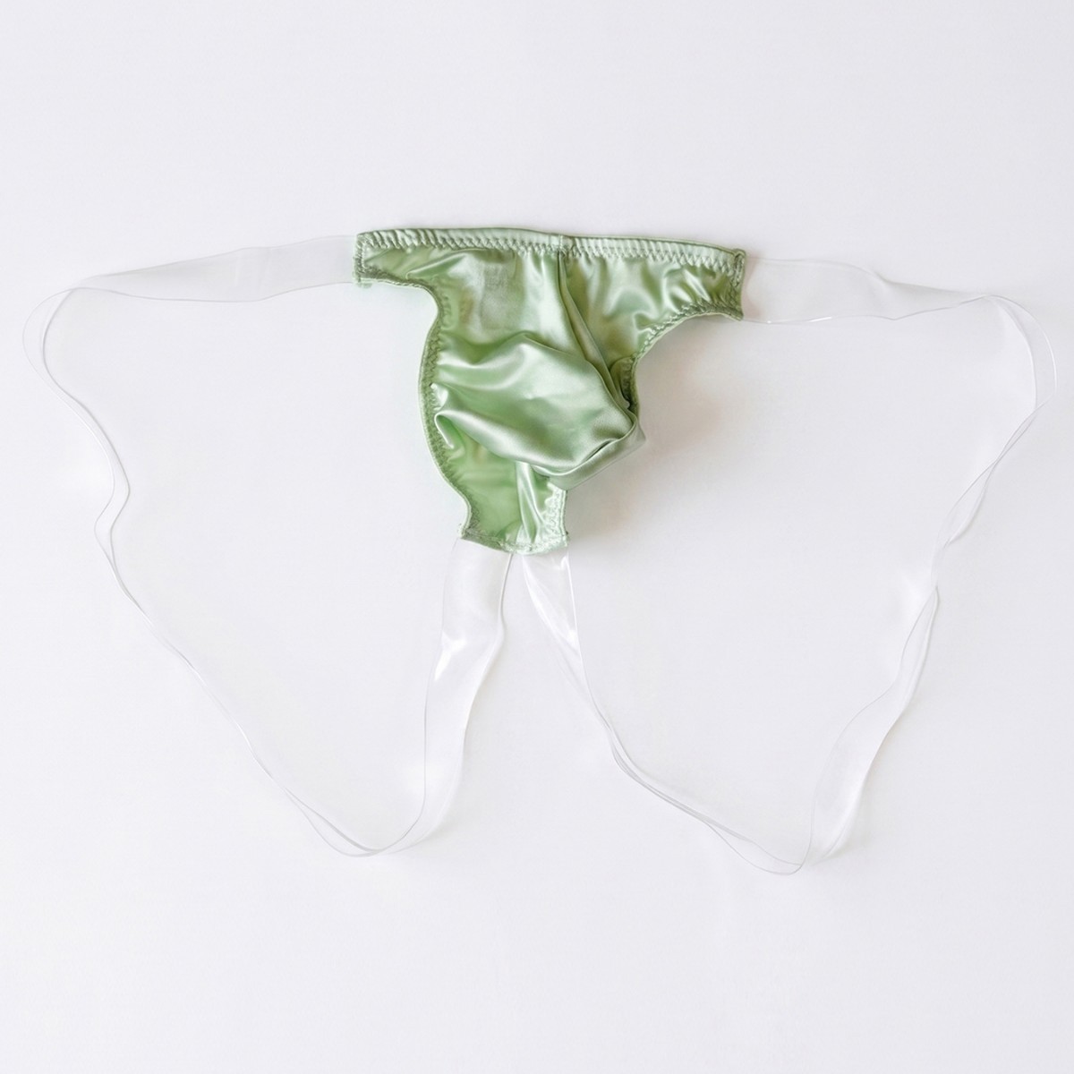 Pantalones de hombre de seda de hielo, cinturón transparente, delgada U convexa, cintura baja transpirable, pantalones jóvenes sexuales transfronterizas, verano image 5