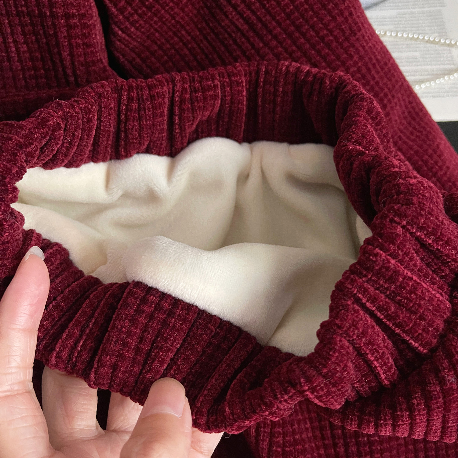 2023 Winter Neue Koreanische Mädchen Großen Kragen Rot Duftenden Baby Feier Plüsch Set 68198_voghion.com