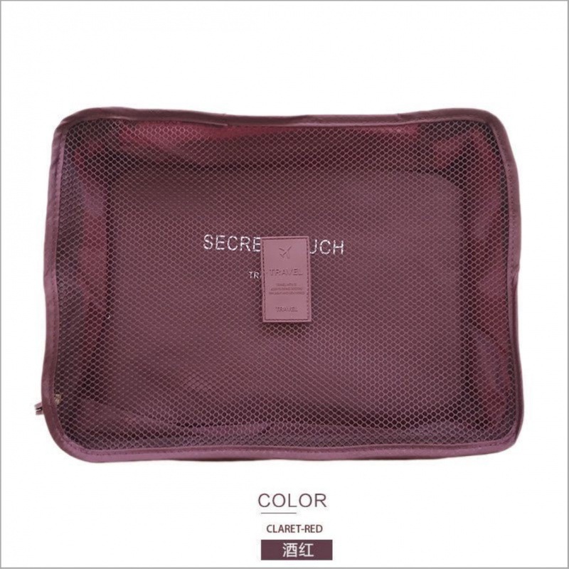 Directo de fábrica al por mayor de almacenamiento de viaje de seis piezas bolsa de almacenamiento de ropa de organización bolsa de almacenamiento de 6 piezas conjunto