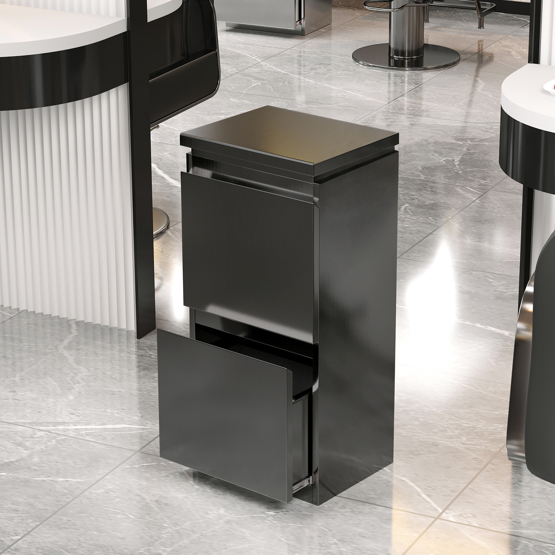 03_검은색 브러시 지문방지 펌프스 2개-78x30x40cm