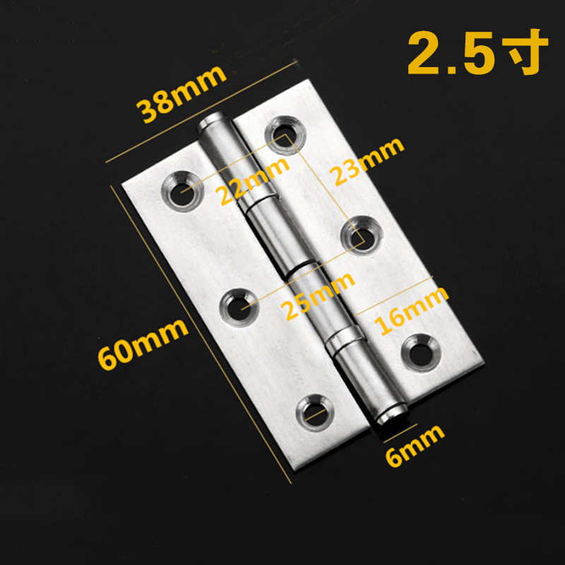 Acero inoxidable bisagra de 3 pulgadas puerta de ducha puerta de muebles puerta de gabinete bisagra puerta de ventana plana hardware rodamiento plegable
