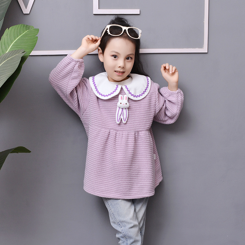 Baby Top 2025 nuevo otoño y invierno engrosado niñas comidas bacon impermeable anti-sucio anti-usado abrigo protector fuera del delantal