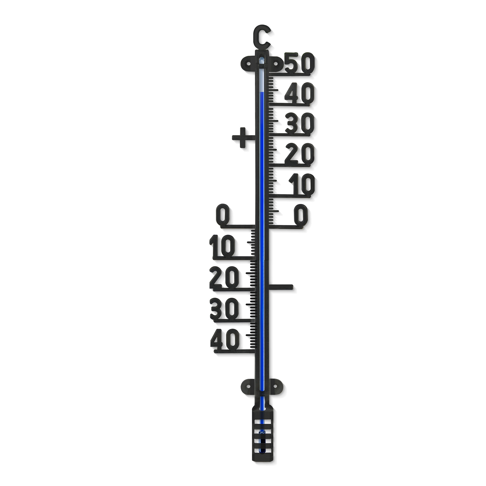 高精准度易读取刻度金属室内室外花园温度计