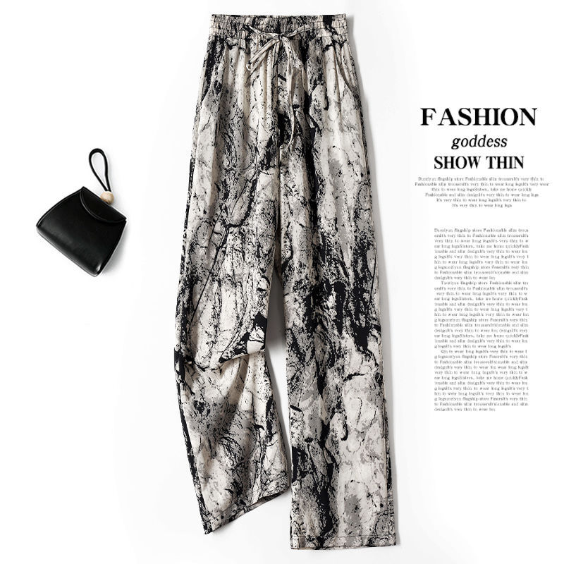 Silk thin shiffon trousers