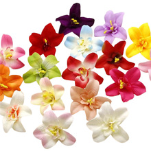 仿真花绢花蝴蝶兰 泰国兰百合diy头饰服装帽花婚礼插花假花