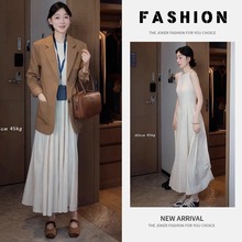 春季套装女2025年新款韩版洋气西装外套小众设计感连衣裙两件套装