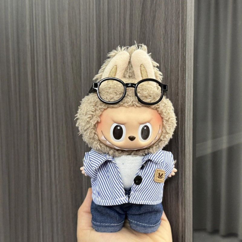 labubu坐坐派对娃衣一二代盲盒用Labubu娃衣拉布布衣服毛绒搪胶脸|undefined