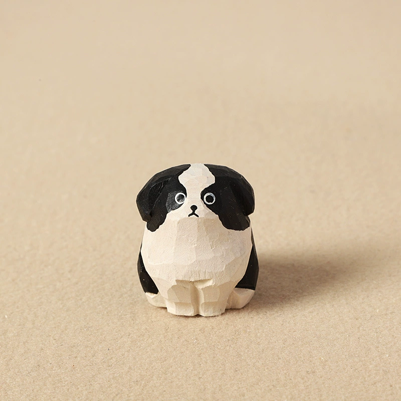 Handmade Wood Carving Keychain Pendant, Cute Dog & Fortune Designs, Birthday Gift, 10 g