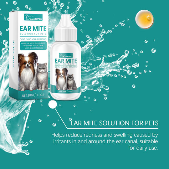 YEGBONG Pet Ear Cleaning Care Liquid Cat Dog Ear Wafer Odor Cleaning Ear Cleaning Liquid