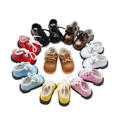 5.5*2.6 doll toy shiny leather shoes 15-20cm cotton doll leather shoes 6 points BJD doll Miku EXO