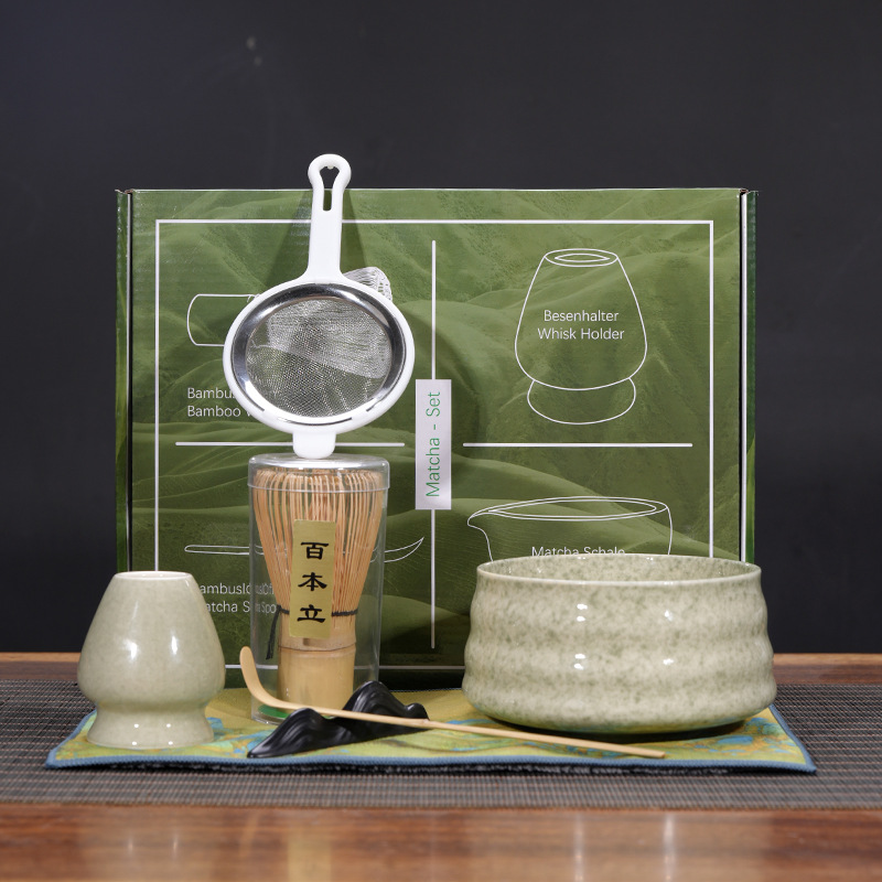 Matcha tazón té taza Matcha cepillo cien Benli taza de té Té juego de té Dinastía Song juego de té Matcha herramienta traje caja de regalo japonés