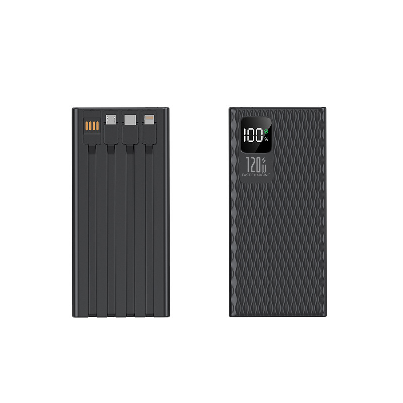 国境を越えた 22.5W 超高速充電 20000 mAh パワーバンクには、ロゴが印刷された大容量モバイル電源用のケーブルが付属しています|undefined