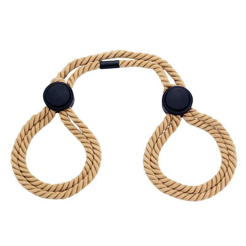 Adjustable Cotton Rope Handcuffs Sm Binding Bondage Convenient Rope Buckle Training Sex Props Multi-Functional Self-Binding Supplies