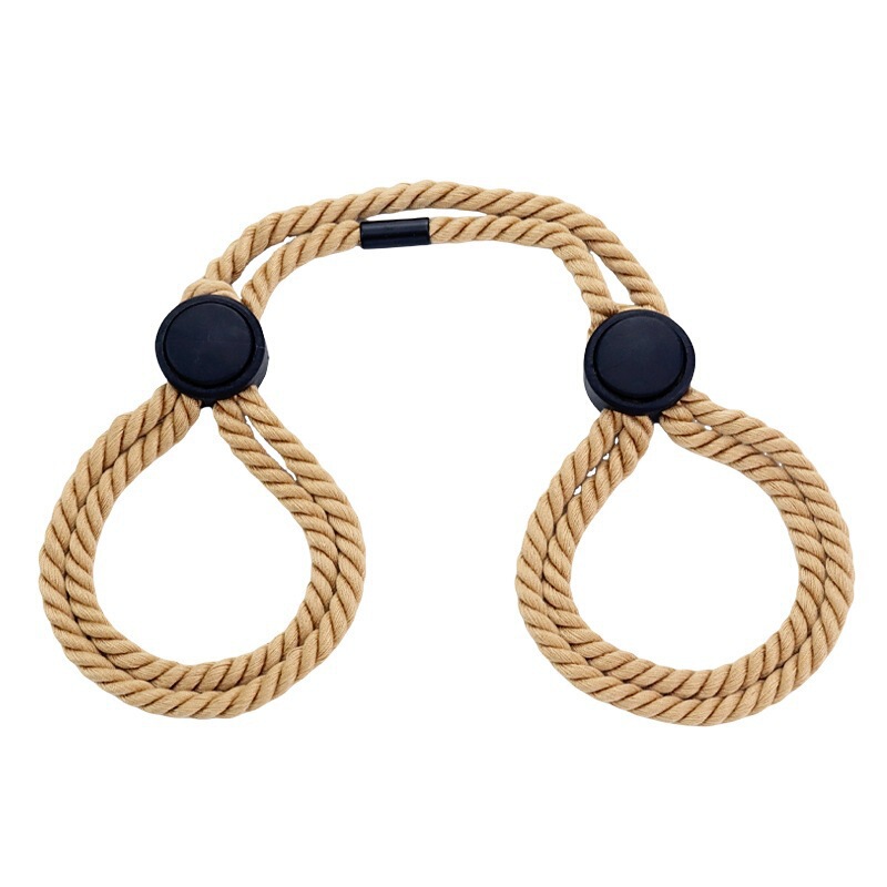 Adjustable Cotton Rope Handcuffs Sm Binding Bondage Convenient Rope Buckle Training Sex Props Multi-Functional Self-Binding Supplies