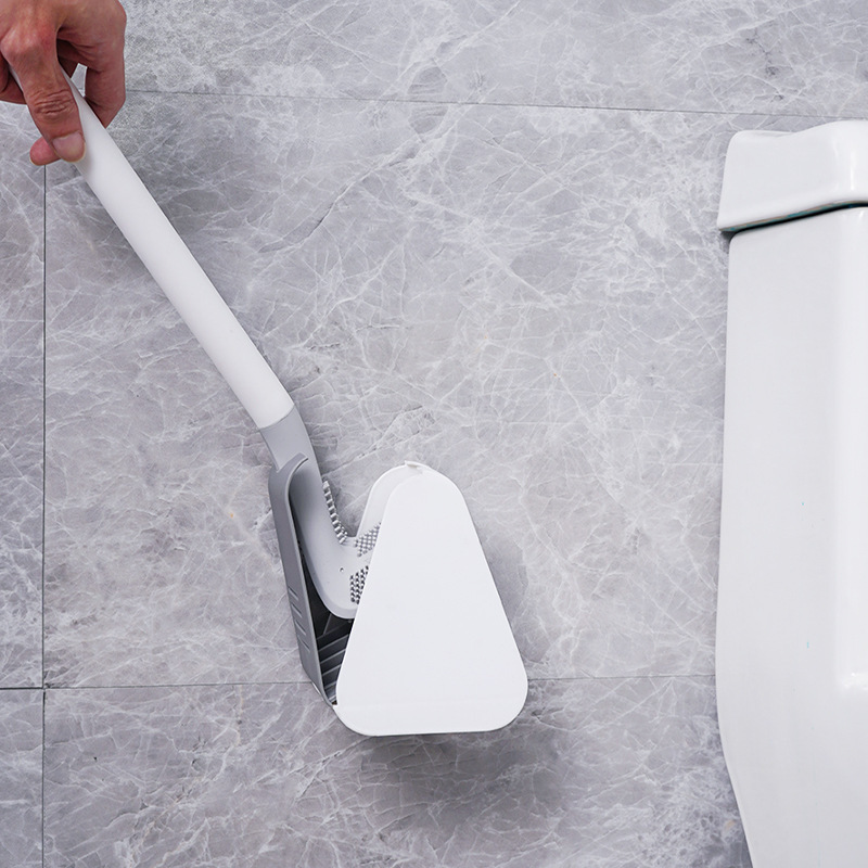 Xiangjia's New Golf Toilet Brush Soft Rubber Long Handle No Dead Angle Toilet Brush Self-Opening and Closing Anti-Leakage with Base Xiangjia's New Golf Toilet Brush Soft Rubber Long Handle No Dead Angle Toilet Brush Self-Opening and Closing Anti-Leakage with Base