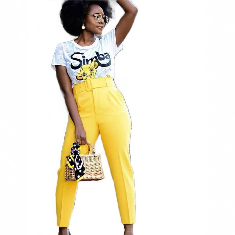 European and American Women's Clothing Amazon Spring and Summer High Waist Casual Pants Slim-fit Slimming Suit Pants Women's Pants Autumn Professional Pants