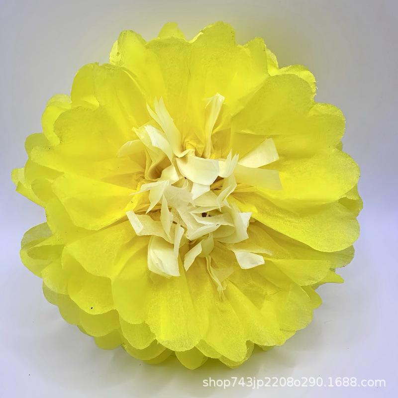 新品厂家直销婚礼派对橱窗装饰用品花蕊纸花双色纸花球花蕊纸花球|undefined