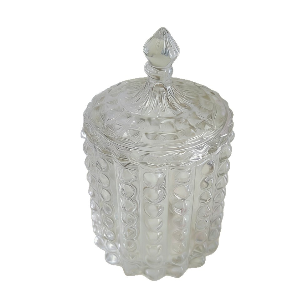Frasco de Vidrio de Cristal con Tapa para Dulces y Almacenamiento de Joyas Decorativo image 6