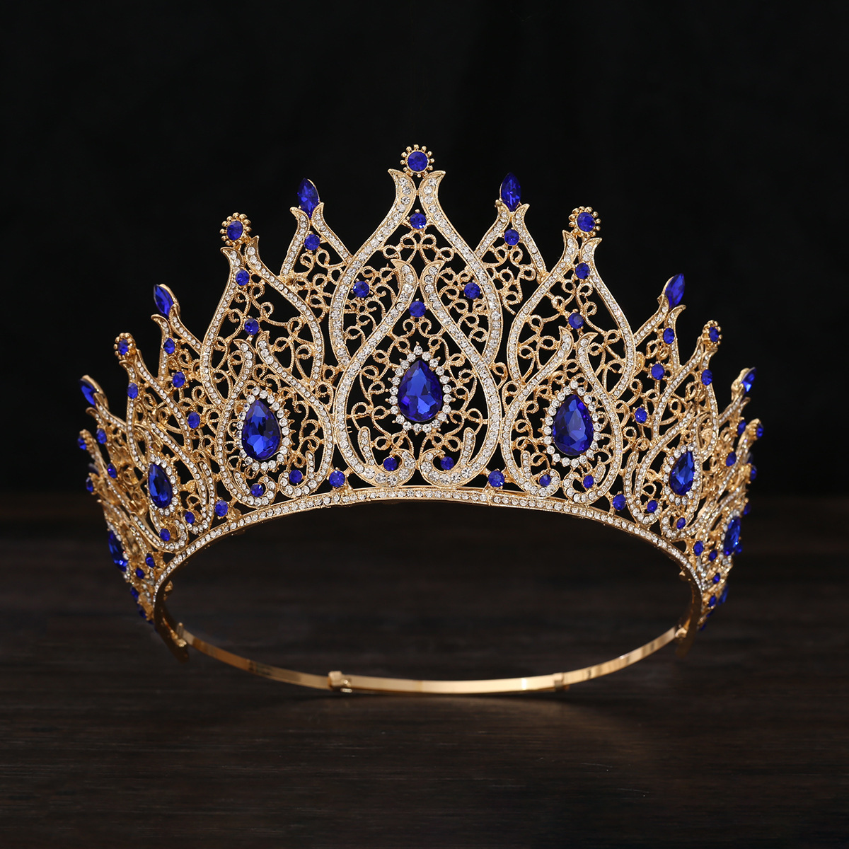 Fábrica de suministro directo de grandes tiaras de corona Baroque Crown Miss Mundo Europa y Europa Cross Border Bride Retro